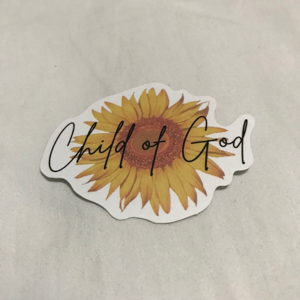 3/$15 - Child of God Sticker Sunflower